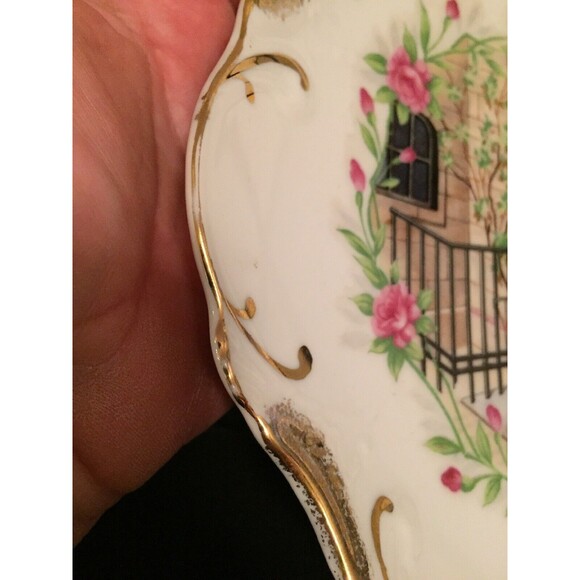 Vintage Jesus At The Door 18k Gold Trim Collector Plate 1970’s Religious Japan - Picture 9 of 10